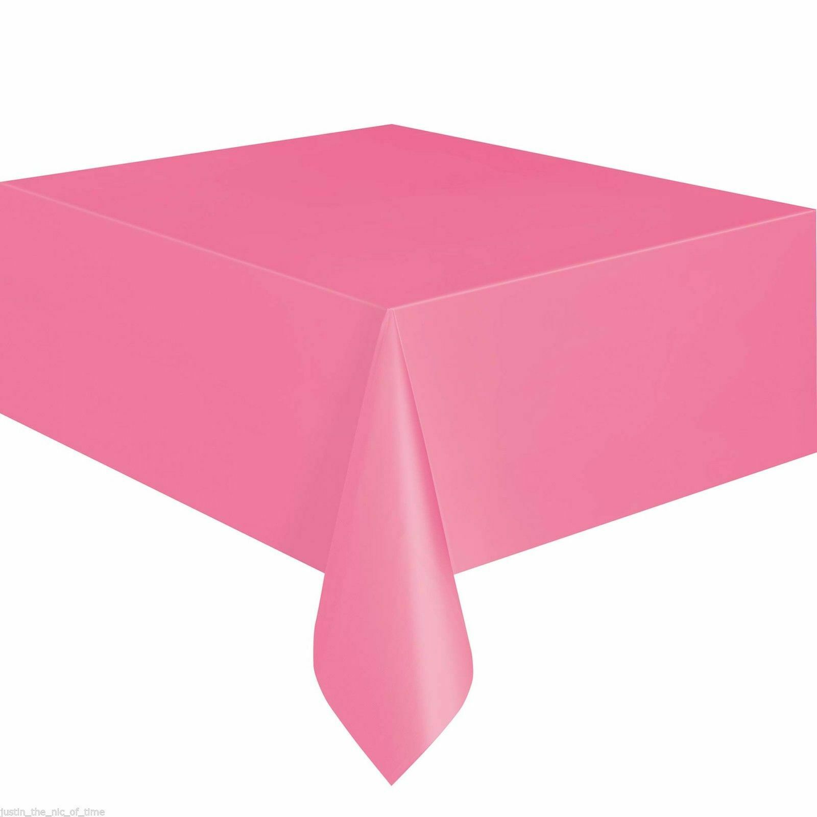 11 Color Solid Color Home Outdoor Wedding Hotel Party Banquet Tablecloth 137x183cm Rectangle Party Theme Plastic Table Cover: Pink
