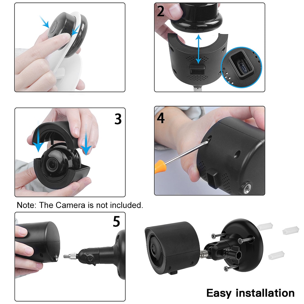 Soporte de pared resistente a la intemperie para YI Home soporte giratorio de 360 grados montado en cámara de pared para YI 1080p/720p Home Camera