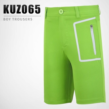 Pgm adolescent garçons vêtements costumes été enfants à manches courtes t-shirt haut Stretch Shorts sport vêtements de golf D0784: Green Shorts / XL