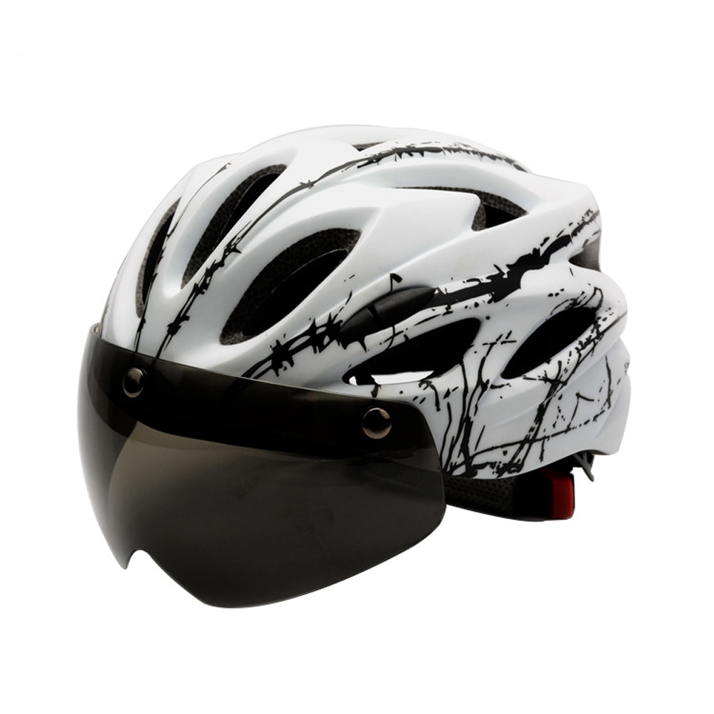 250g Fahrrad Helm Mit Brille Rennrad Fahrrad Sport Sicherheit Helm Reiten Männlichen Rennen in-Schimmel Zeitfahren Helm