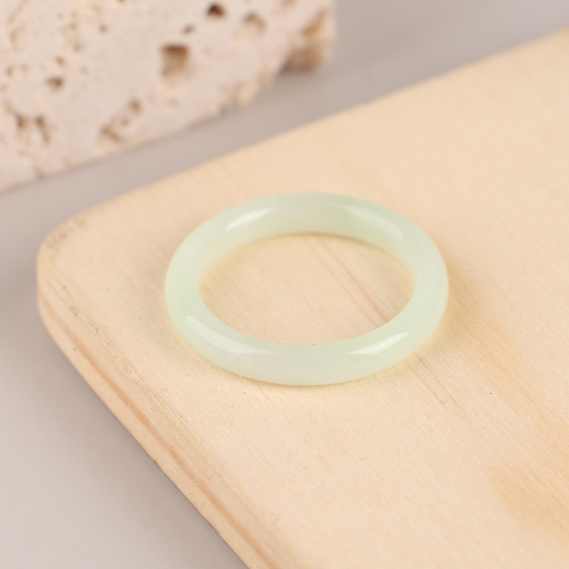 Non-fading Vegetarian Ring Imitation Jade Thin Ring For Woman Vintage Jewelry Girls Accessories: black