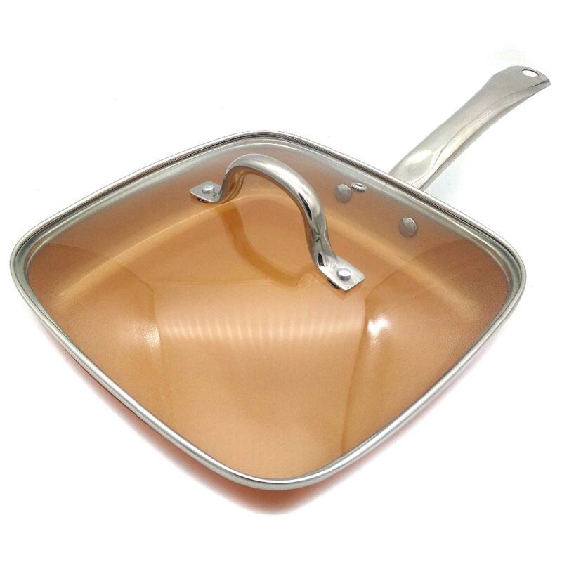 NonStick Copper Frying Pan With Ceramic Coating And Induction Cooking