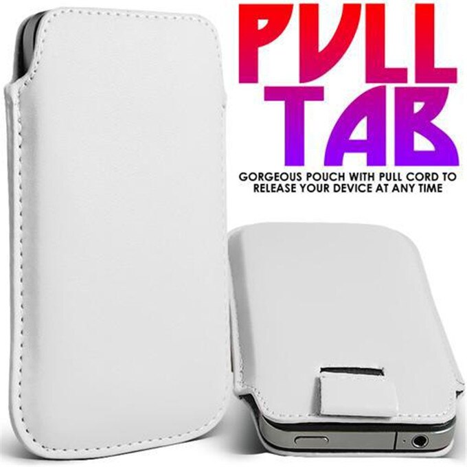 Voor Iphone 4 4S 4G Case Universal Pull Tab Pu Leather Sleeve Pouch Tassen Telefoon Gevallen Voor IPhone4 fundas Tas Voor IPhone4S Coque: Beige