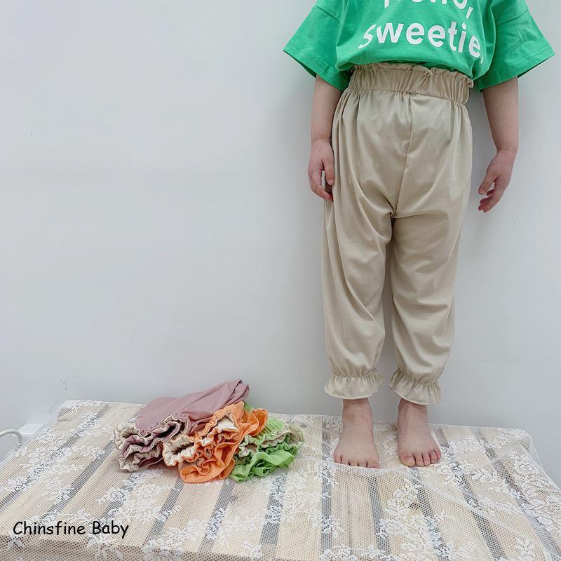 summer Korean boys and girls multicolor loose super soft mosquito pants children's homestead pants: Khaki