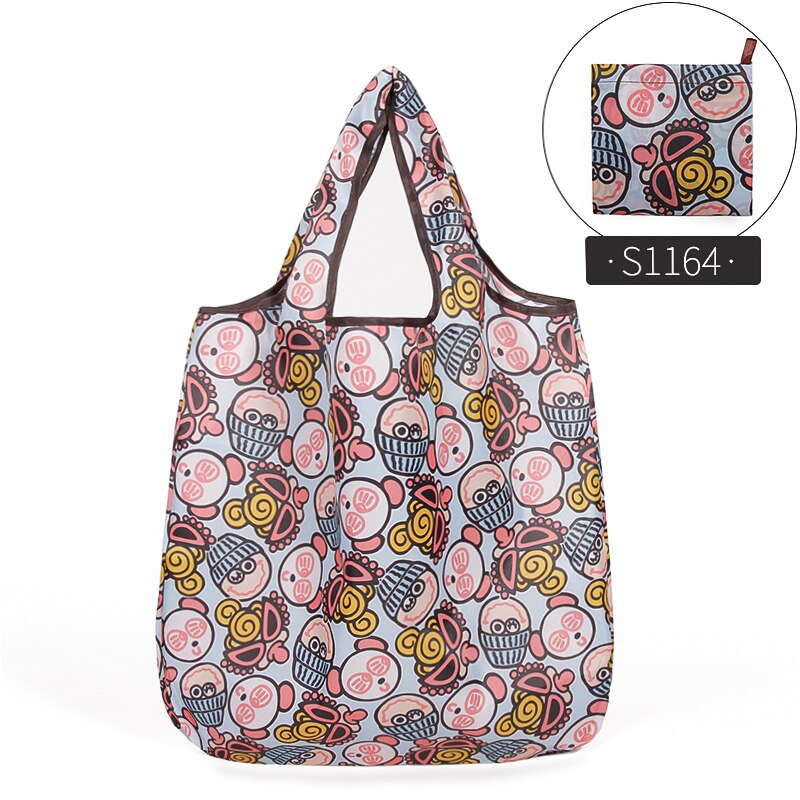 Ecologische Nylon Shopping Tassen Herbruikbare Wasbare Opvouwbare Kruidenier Bag Lichtgewicht Zware Shopper Handtas: Z2160