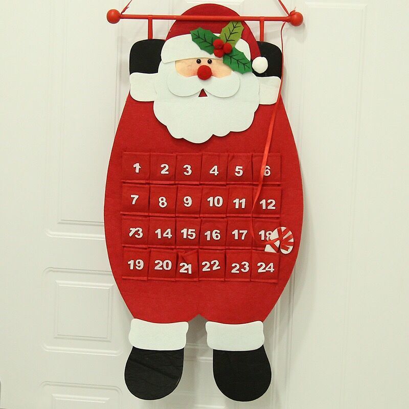 1Pcs Kerst Oude Man Sneeuw Man Herten Kalender Advent Countdown Kalender Opknoping Hanger Decoraties Voor Huis