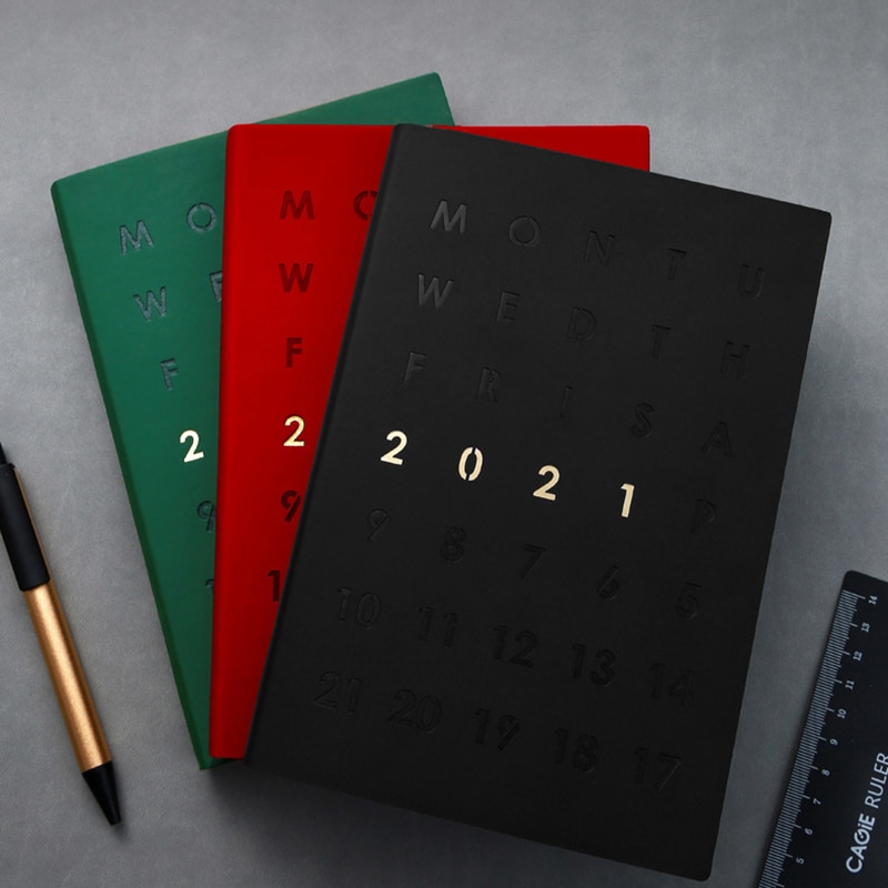 Agenda Planner Organizer A5 Notebook and Journal Business Diary Notepad Weekly Monthly Note Book with Pen Daily Handbook