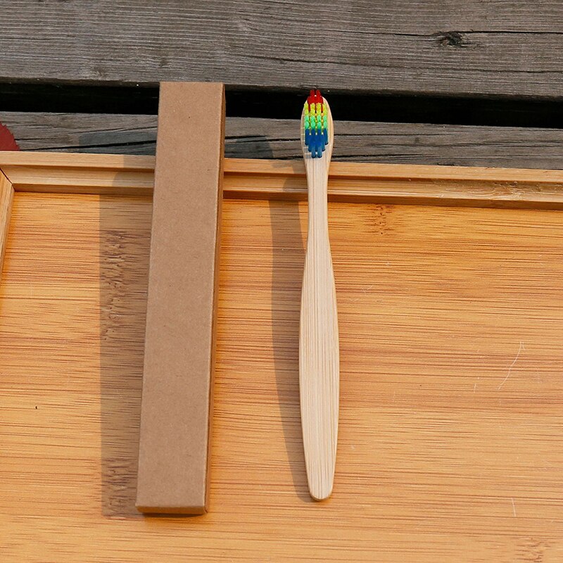 10Pc Kids Zachte Haren Bamboe Tandenborstel Eco Vriendelijke Childrens Tandenborstels Biologisch Afbreekbaar Plastic-Gratis Mondverzorging Tandenborstel: rose red