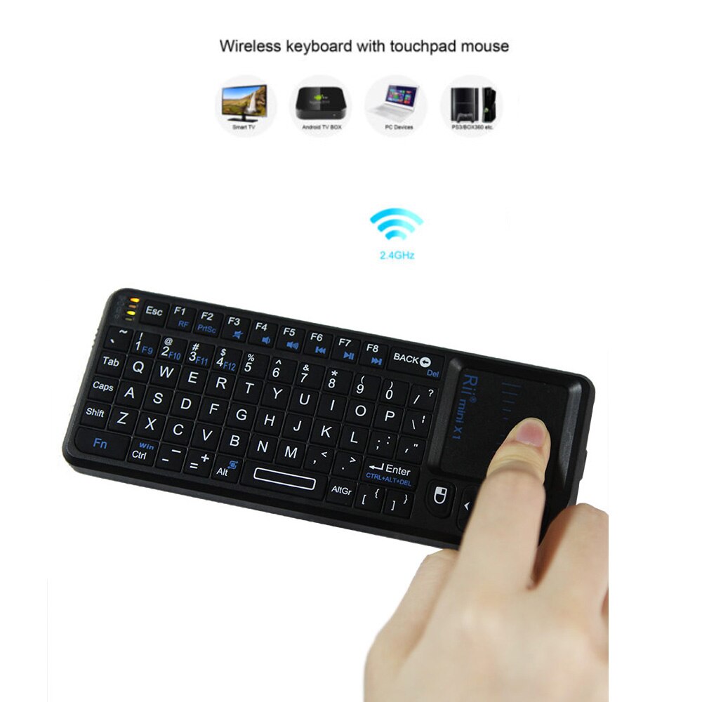 Rii Mini X1 Handheld 2,4G kabellos Tastatur Touchpad Maus Mäbenutzen Spielen Tastatur für Laptop PC Notizbuch Clever TV Android TV Kasten