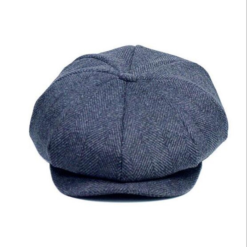 Men's Newsboy Cap Wool Eight Panel Hat Women's Vintage Baker Boy Caps Retro Hats Male Boina Beret Caps