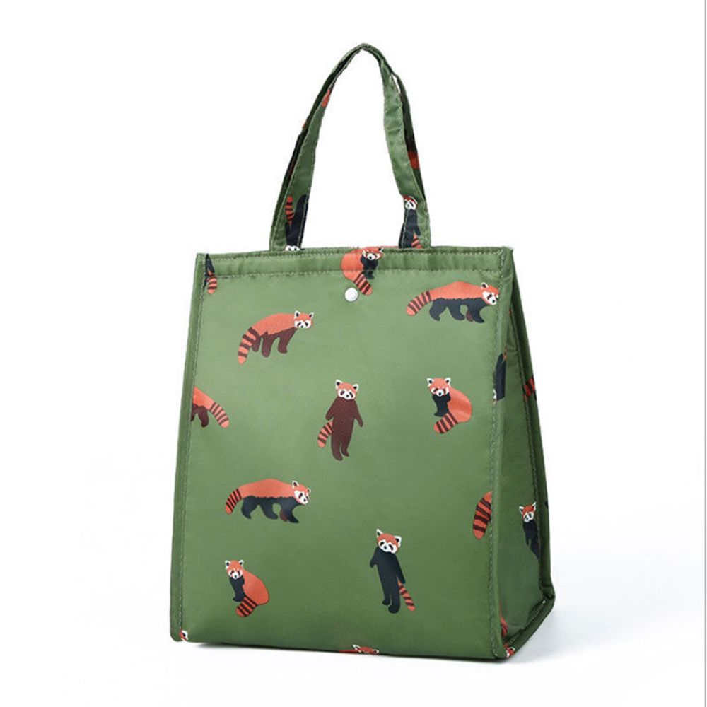 Animal Flamingo Lunch Bags Women Portable Functional Canvas Stripe Insulated Thermal Food Picnic Kids Cooler Lunch Box Bag Tote: Green