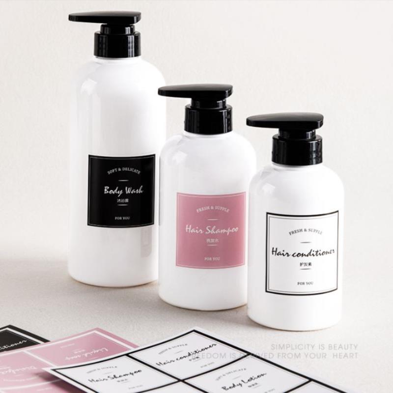 Schlecht Flaschen Etikett Aufkleber Kosmetische Lotion Seife Spender Singt Geschrieben Etiketten Wasserdichte Shampoo Klimaanlage Etiketten