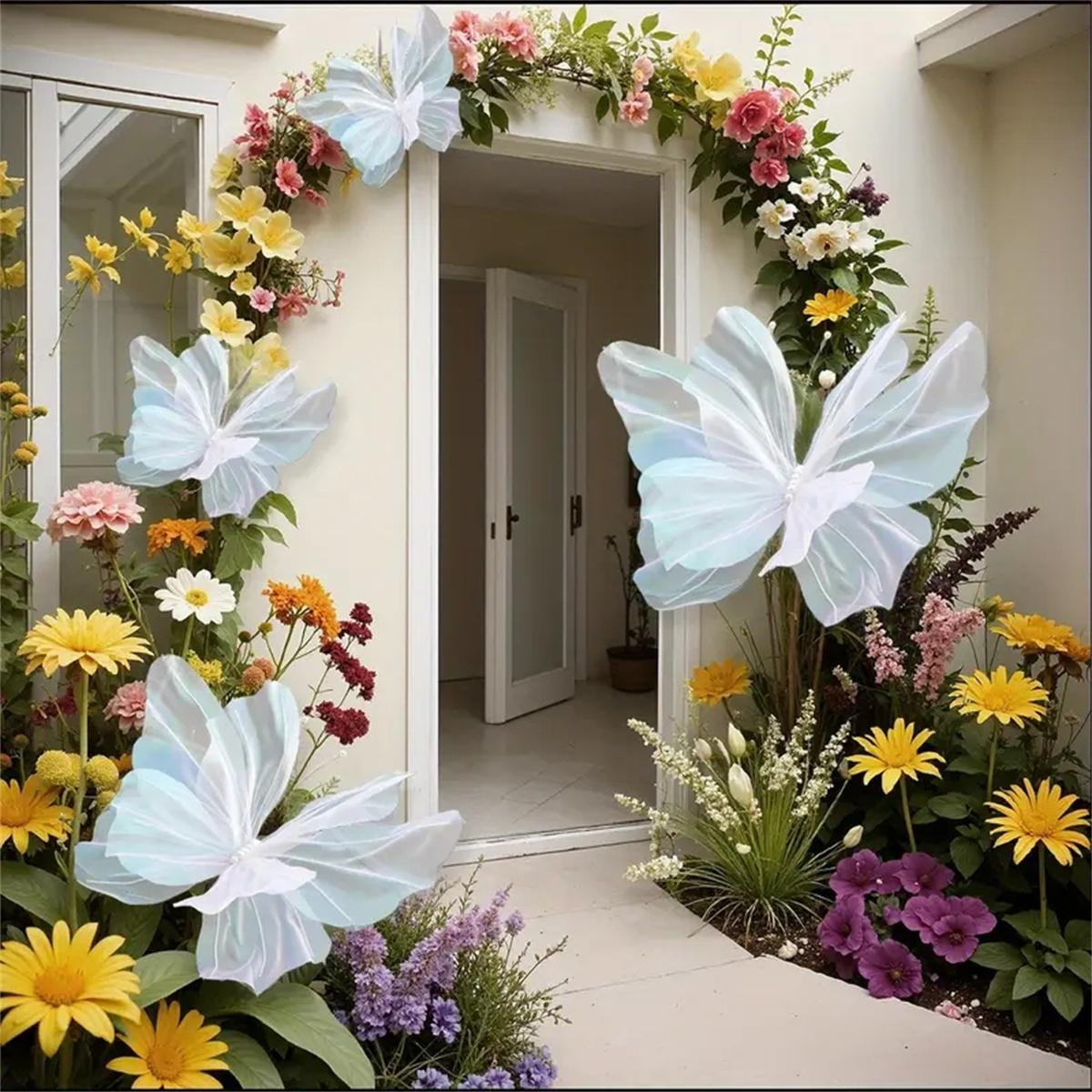 Borboleta 3d decoração de parede borboleta artificial para casamento & chá de bebê & festa de aniversário diy decoração de festa suprimentos presente