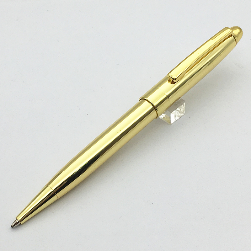 Luxury stationery pen silver and gold trim mont business style ballpoint pen mb for school supplies ON78422