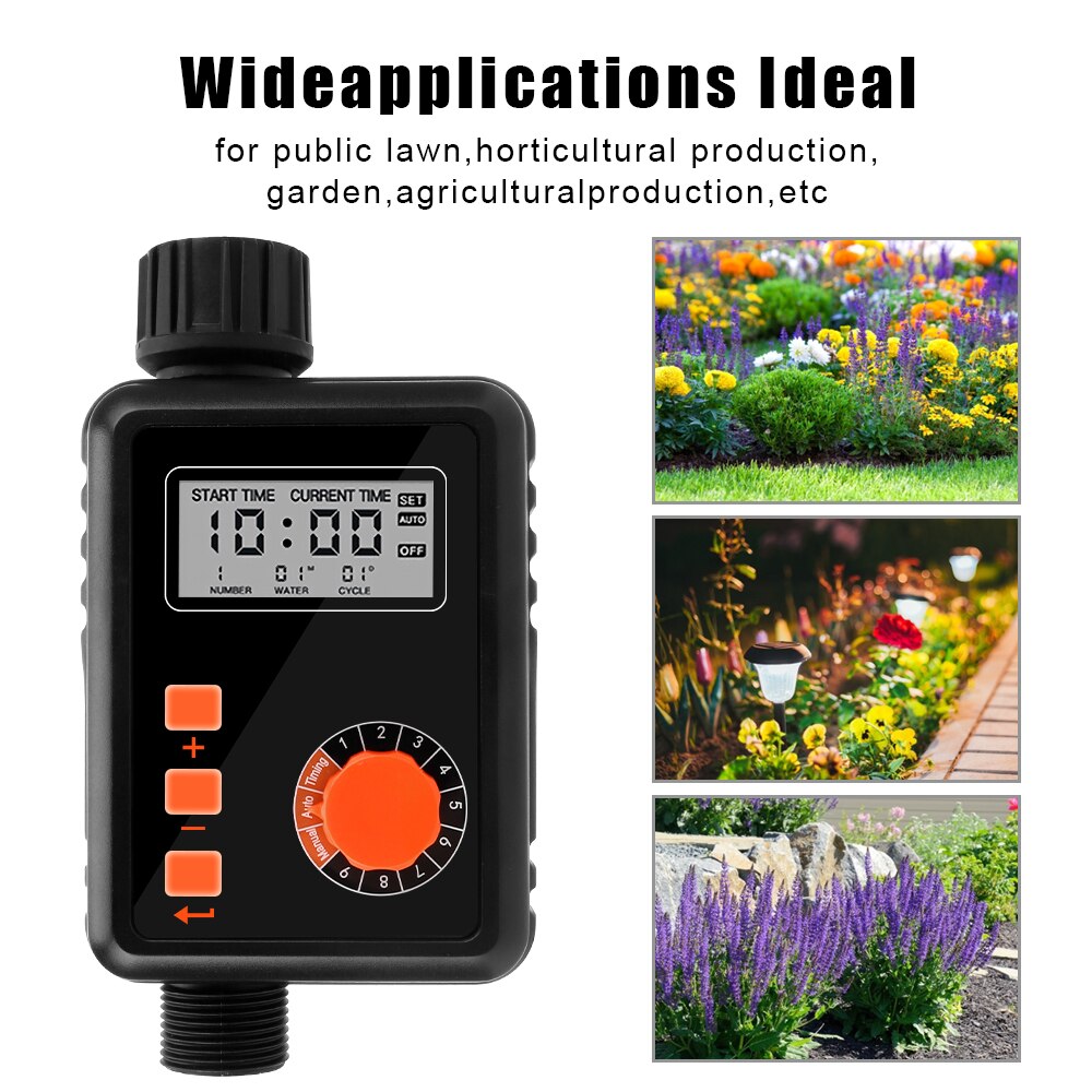 With LCD Screen Sprinkler Controller Automatic Irrigation Water Timer 9 Separate Timing Program Electronic Irrigation Regulator