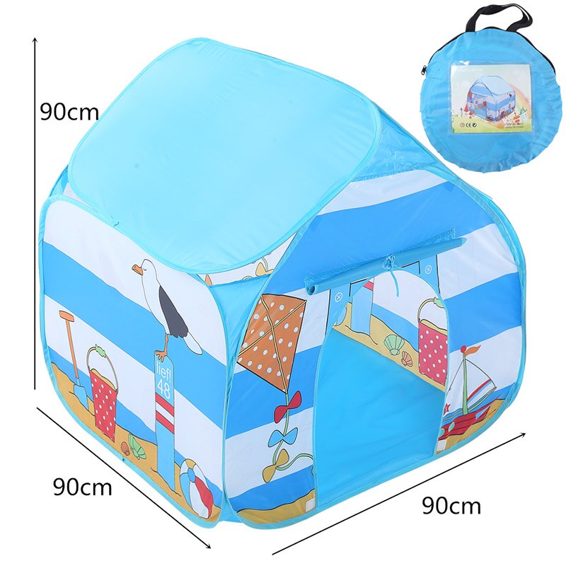 Portable Children's Tent Ball Pool Camping Toy Tent for Kids Castle Play House Children Animal House Shape Best Beach Tent: Style 11