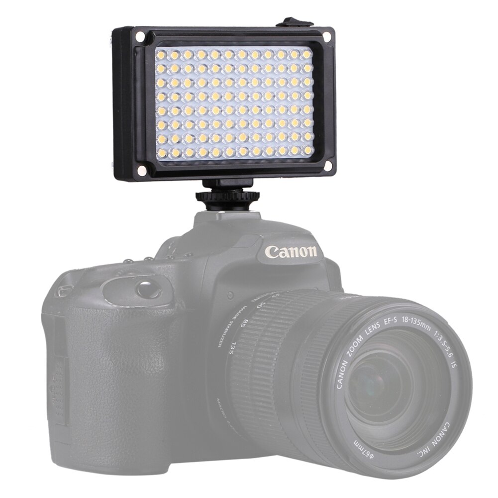 Puluz Mini 96 Leds Led Video Light Photo Verlichting Op Camera Shoe Dimbare Led Lamp Voor Canon Nikon Sony camcorder Dv Dslr