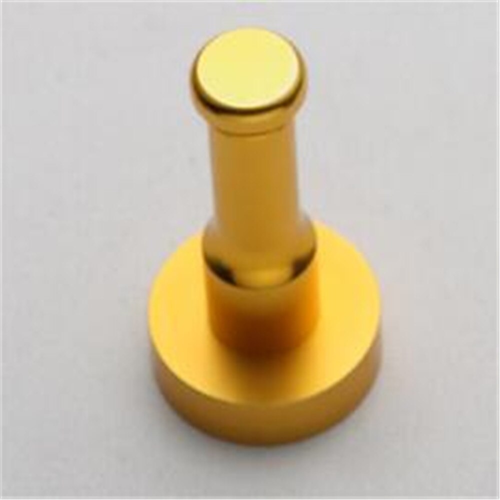 10 kleuren ruimte aluminium multi-color diy handdoek muur haak spijker badkamer keuken kleding sleutel kapstok tas hanger houder: Goud