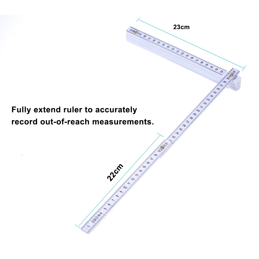 1M Folding Ruler Slide Ten-Parts Fold Up Rulers 3ft Versatile Inside Reading Carpenters Ruler Education Meter Measuring Tool