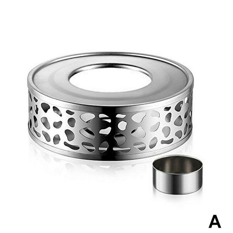 Calentador con aislamiento de velas de acero inoxidable, accesorios de calentador de balancín cálido, estante de tetera con calefacción nocturna, luces de soporte con Base para estufa G2K5: Large Hole