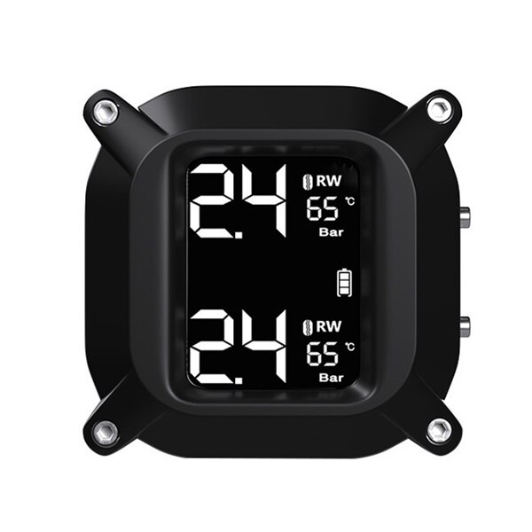 Wireless Motorcycle TPMS Tire Pressure Monitor Systems With 2 Sensors