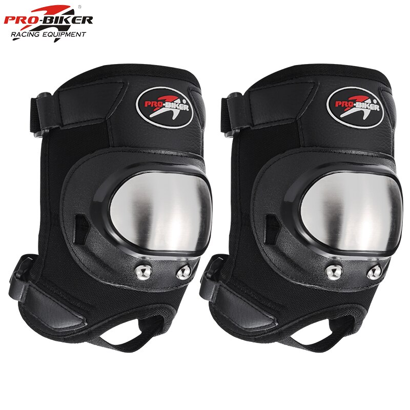 Stainless steel protective gear Short knee pads Motorcycle men and women racing cross-country rider protective equipment