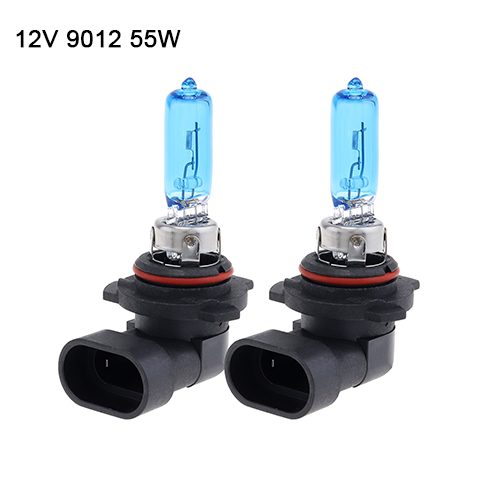 2Pcs 9006/9012/H11 Halogen Lamp 12V 55W 6000K Car Halogen Bulb White Super Bright Auto Xenon Lamp Front Headlight Fog Bulb: 9012