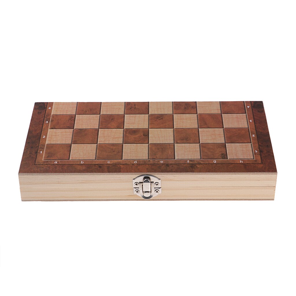 PrimoLiving houten backgammon & schaakset - 50x47 cm - inclusief backgammon en schaakbord