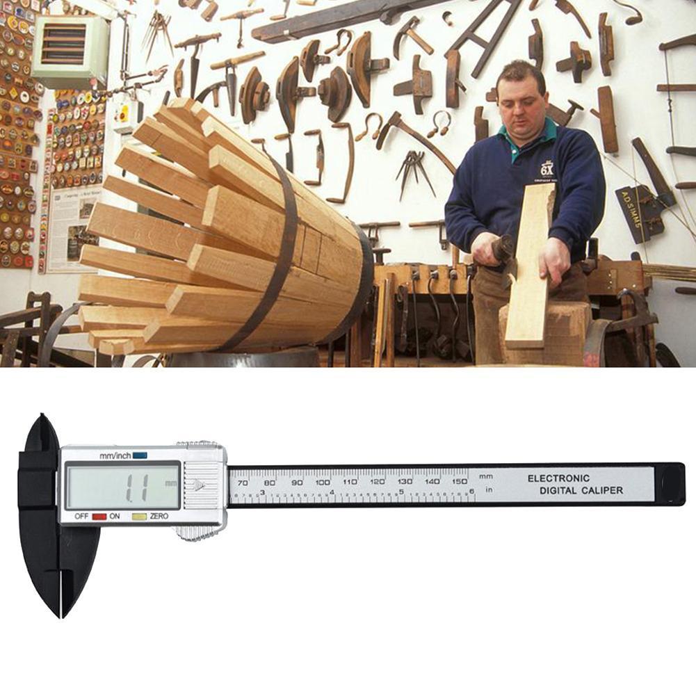 High precision electronic digital display Vernier caliper ruler inner measuring outer diameter 0-150mm plastic gauge tool G7E5