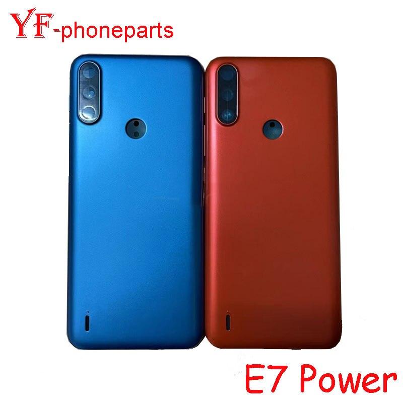 Voor Motorola Moto E7 Power Back Battery Cover Rear Panel Deur Behuizing Geval Reparatie Onderdelen