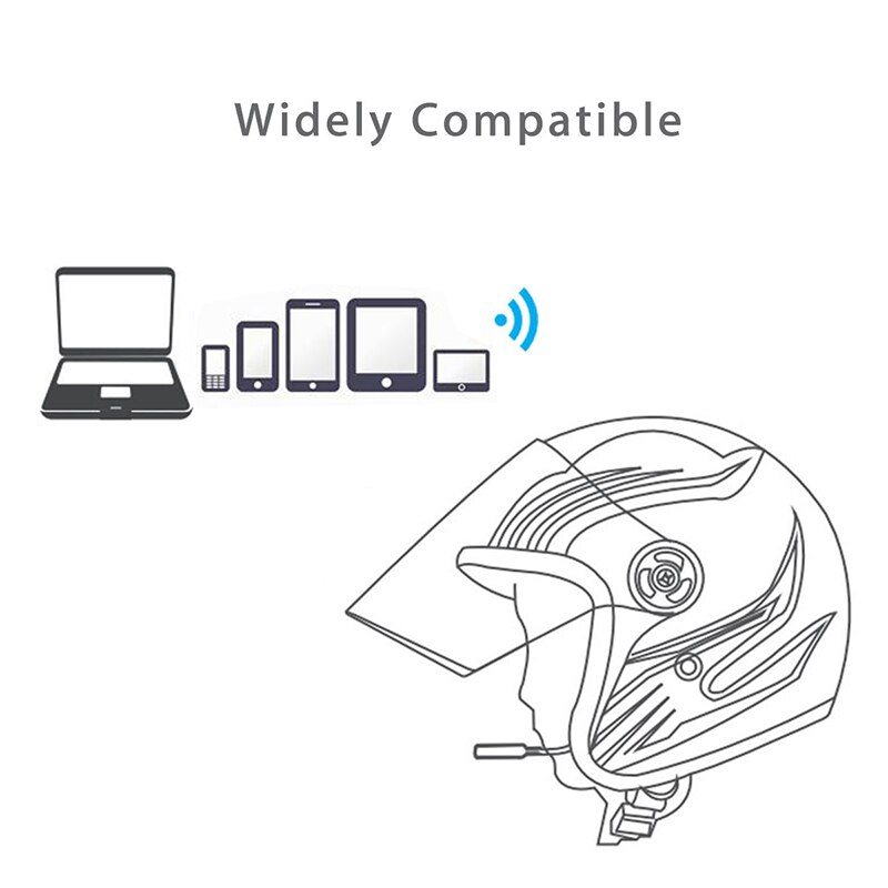 50m vanntett moto bluetooth trådløs anti-interferens hjelm headset håndfri bluetooth  v4.2 intercom til motorsykkel