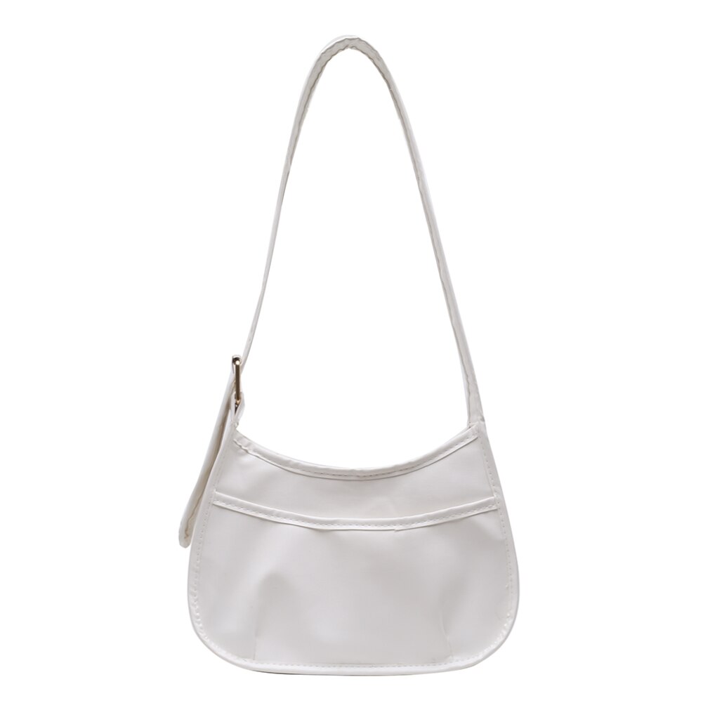 Vintage damentasche, einfarbige umhängetasche aus pu-leder, damenhandtasche, schultertasche für damen