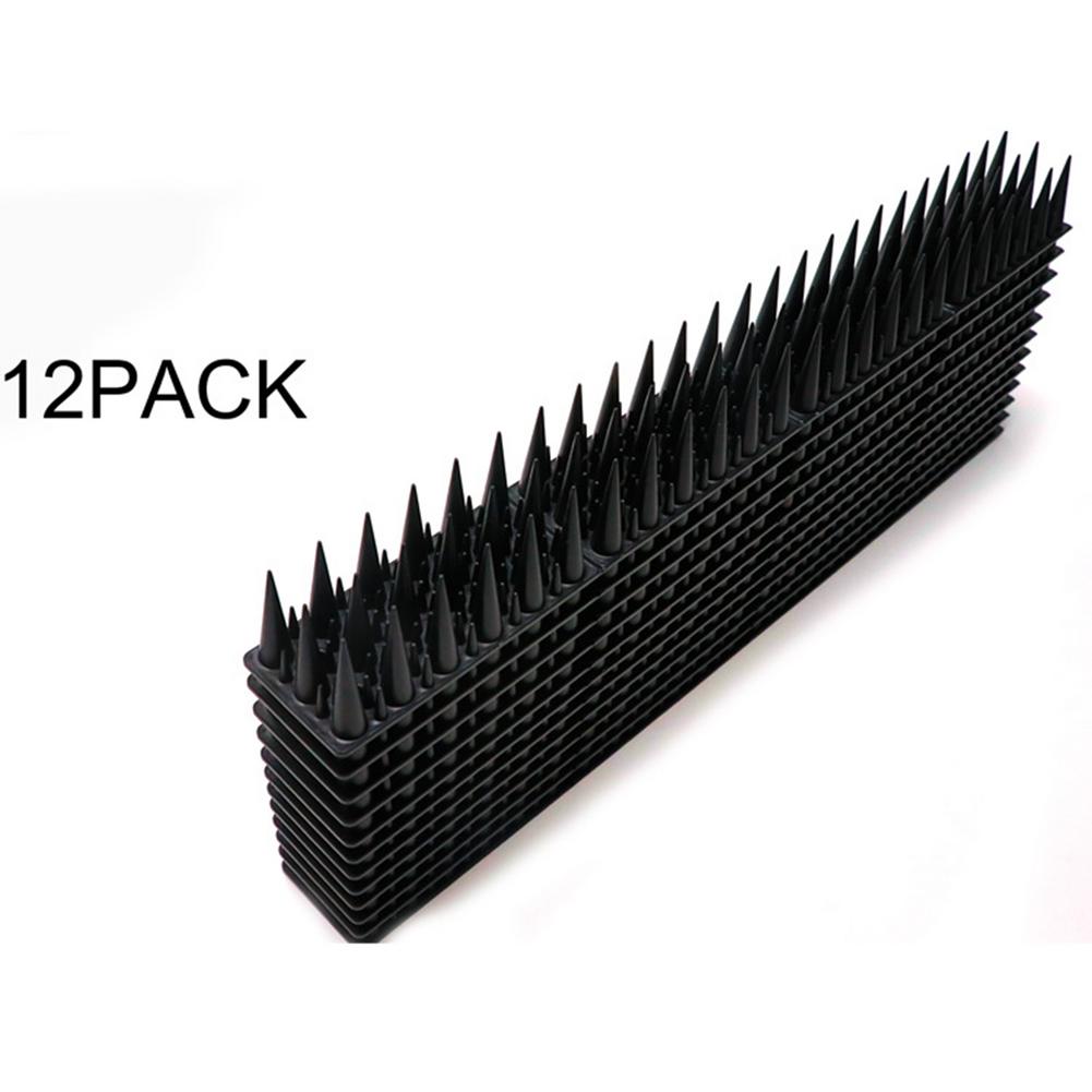 12pcs/pack 40cm Plastic Anti-bird Spikes Fence Wall Spikes Keep Cat Bird Away Protective Fence Spike Balcony Garden Fence