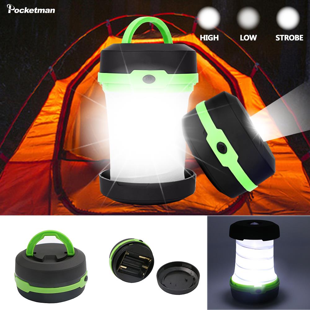 Led multifunktionell teleskopisk fällbar campinglampa utomhusficklampa minitält nödljus bärbar ficka aa ficklampa
