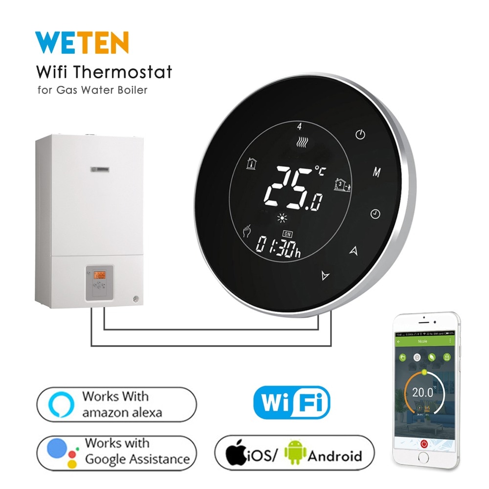 Digital Wifi Thermostat Room Thermostat Temperature Controller for Gas Water Boiler Heating Thermostat Support Alexa Google Home