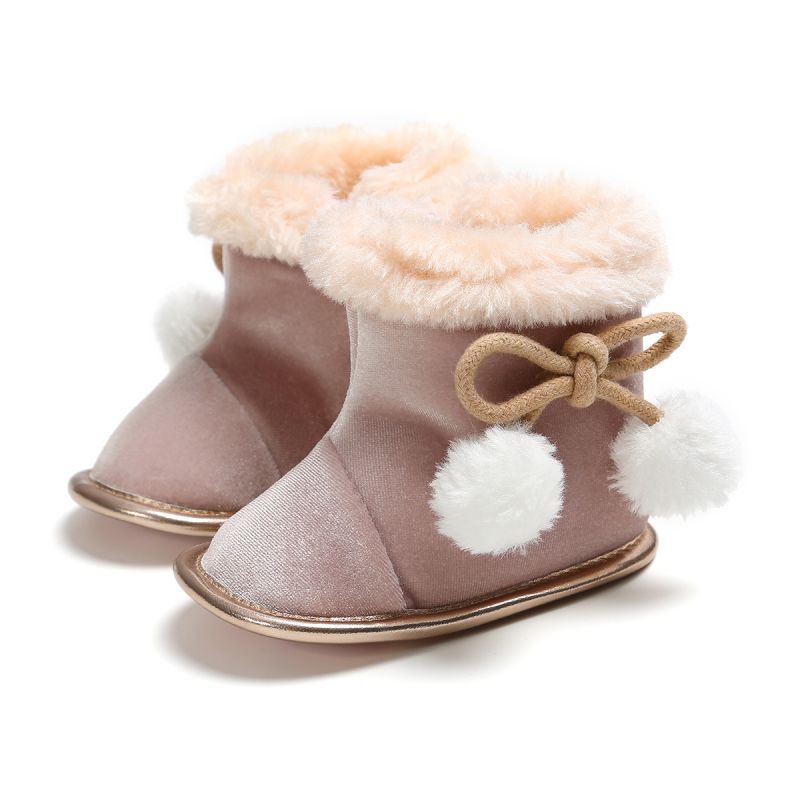 Wram Plus-bottines de neige pour filles | Chaussures d'hiver pour bébés filles, en velours, russie, chaussures chaudes pour enfants, bottes en fausse fourrure, c: A3 / 7-12 mois