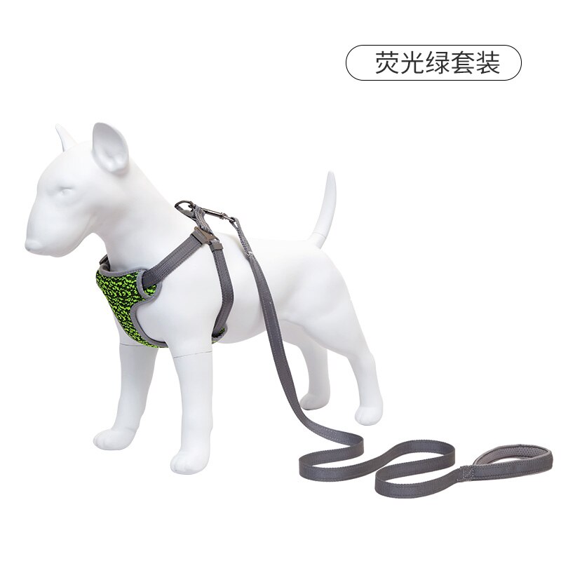 Lightweight Vest-style Dog Harness Small Dog Leash Flying Woven Fabric Teddy Bichon Pomeranian Dog Harness Dog Accessories: 002 / M