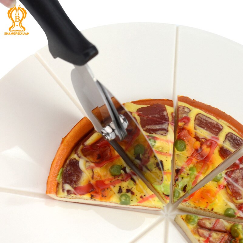 Round Pizza Cut Plate Portion Maker Plastic Pizza Even Divider Cutting Plate for 12 inch Pizza Pizza Baking Tools