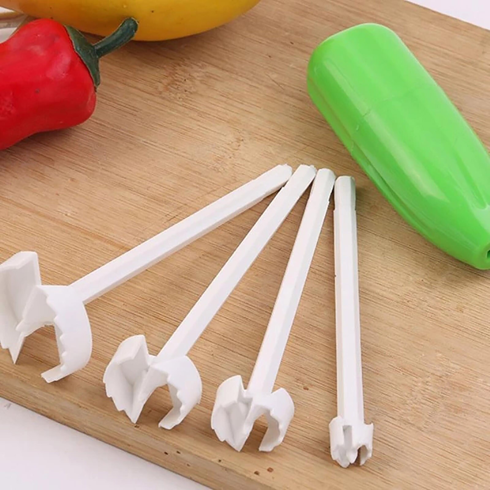 Perceuse à légumes creuse en forme de marteau, 4 pièces, tête remplaçable, coupe-spirale pour légumes, dispositif d'excavation en spirale # T2P