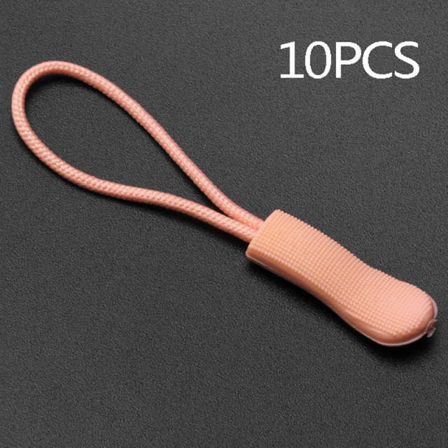 10 Stks/zak Naaien Accessoires Trekkoord Puller End Tab Vervanging Clip Snap Rits Touw Pocket Tent Rugzak: 10Pcs Pink