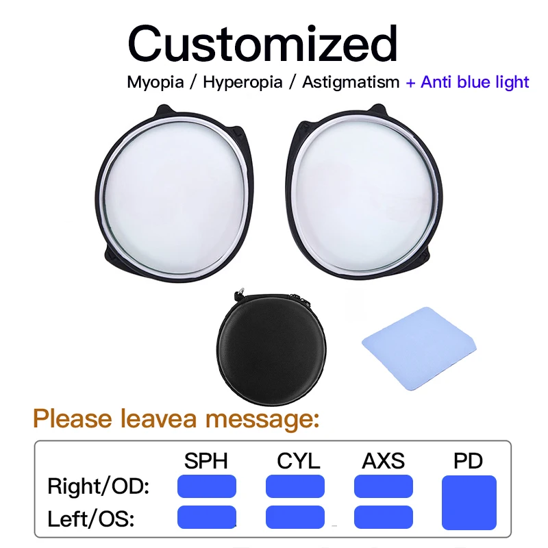 Lentes graduadas VR para Pico 4, lentes para miopía, gafas antiluz azul, montura magnética para gafas, accesorios de desmontaje rápido: orange
