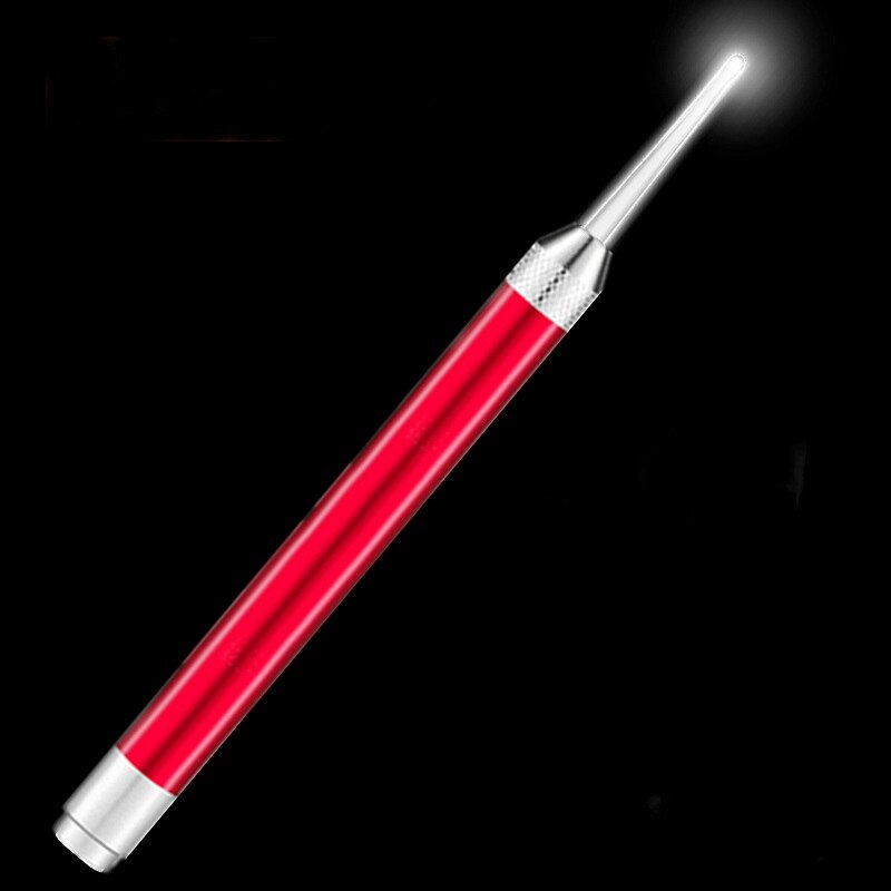 Tragbare Ohr Reinigung Lupe Für Taschenlampe Earpick Ohr Reiniger Ohrenschmalz Entfernung Werkzeuge Ohr Pflege Zubehör Ohr Reinigung Werkzeug Heißer: rot-Earpick