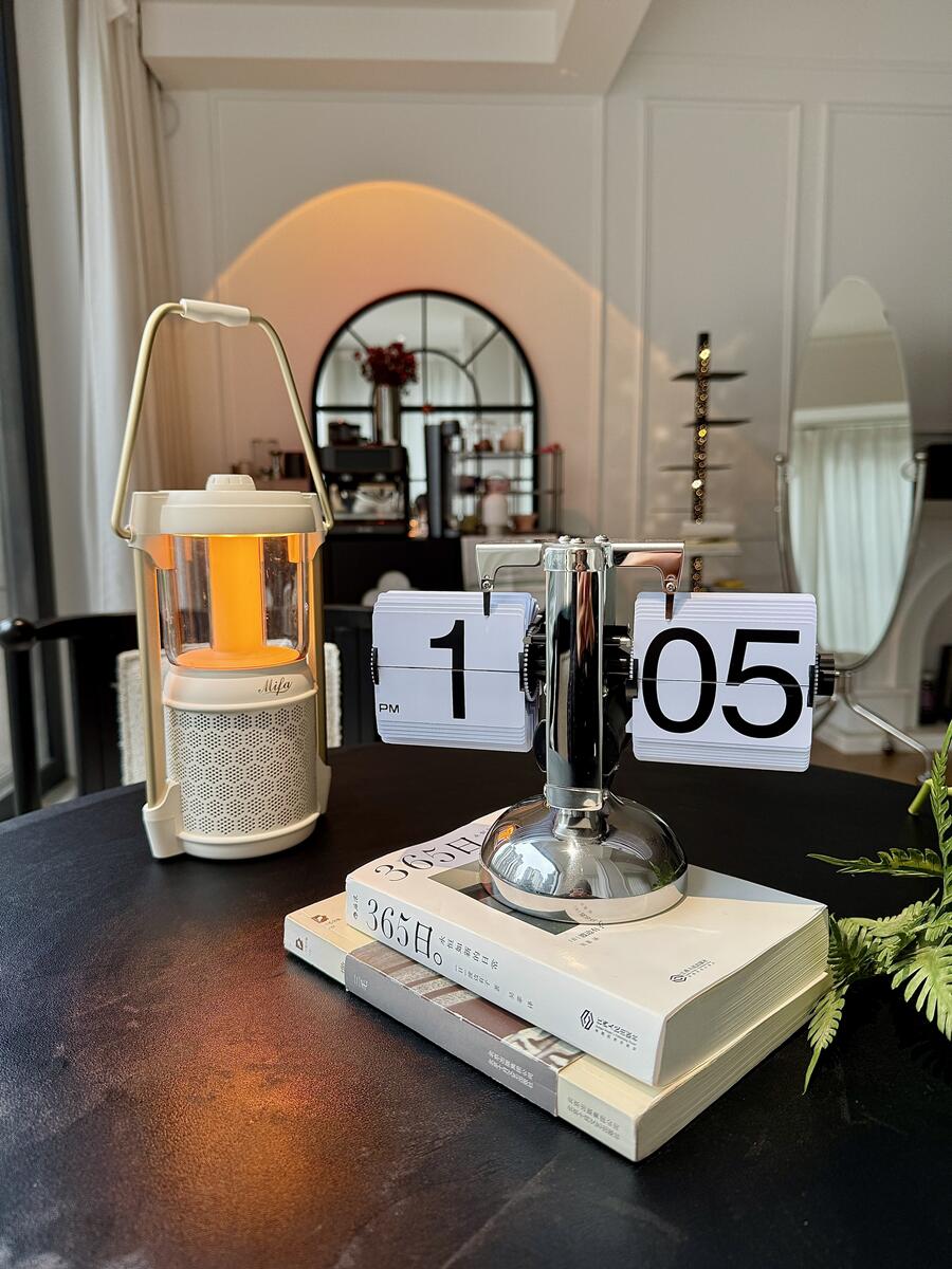 Reloj Digital con tapa Vintage, reloj de mesa con página abatible automática mecánica, reloj Digital con tapa para oficina, de decoración para el hogar