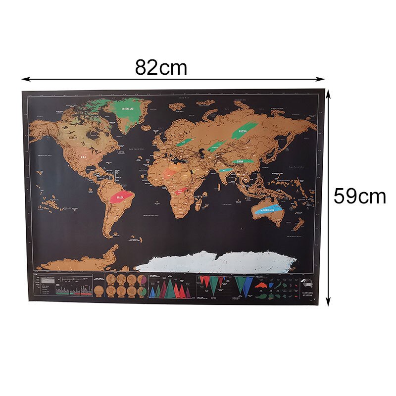 Deluxe Erase World Travel Map Scratch Off World Ma... – Grandado