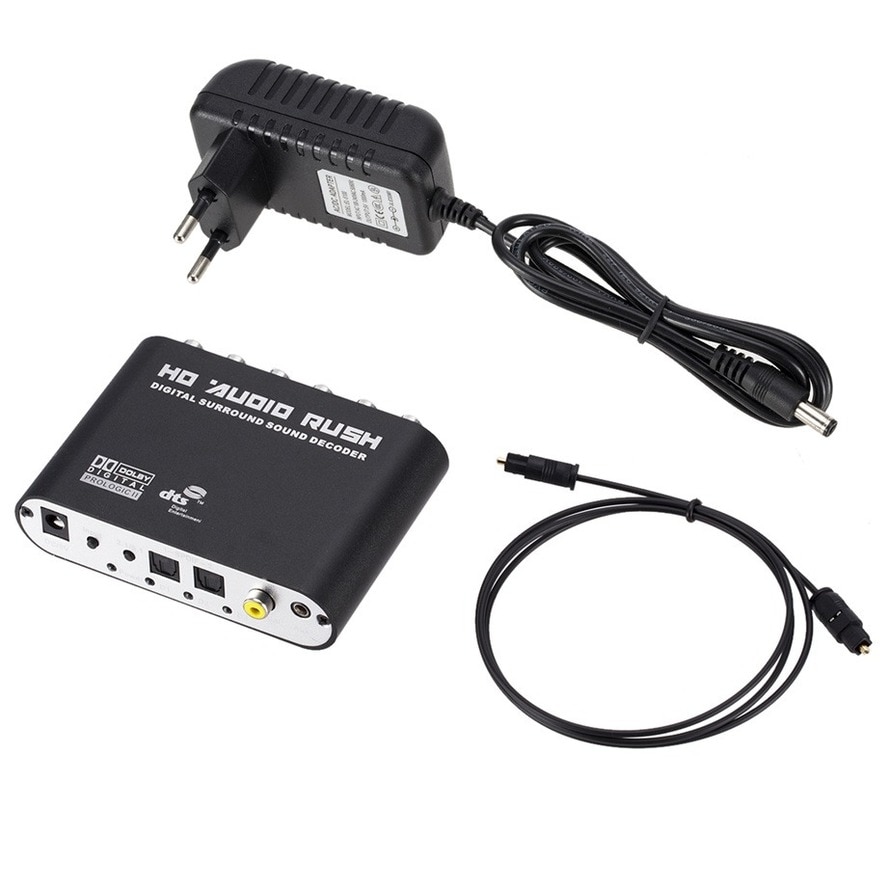 Decodificador de Audio Dolby Digital 5,1 Dts/Ac-3, amplificador óptico a 5,1 canales RCA, convertidor analógico, adaptador de Audio de sonido para Audio de TV
