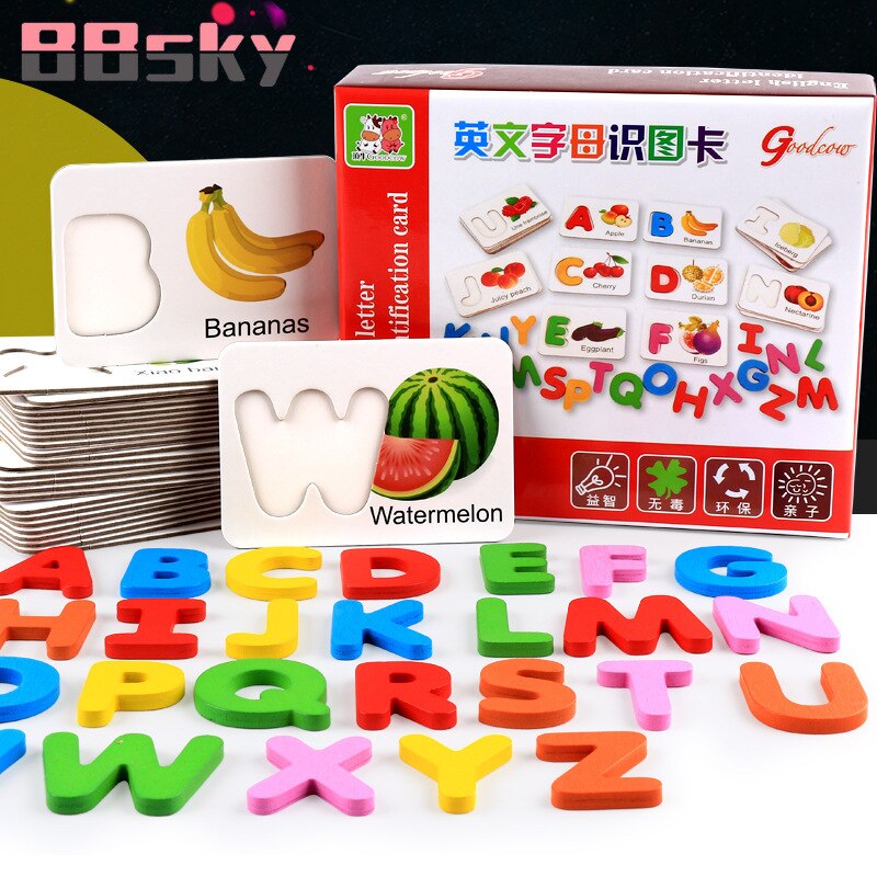 Bbsky Kids Fun Pocket Woord Flash Kaart Baby Educativos Leren Educatief Engels Tafel Spel Puzzel Speelgoed Kinderen C6