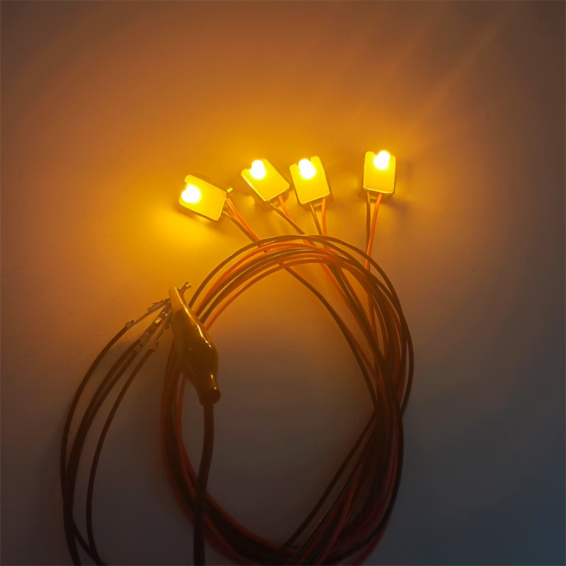 Orange Light 4pcs/set Car Interior Light signal Lights LED Door Handle mini Ambient Backlight Decorative Atmosphere: Default Title