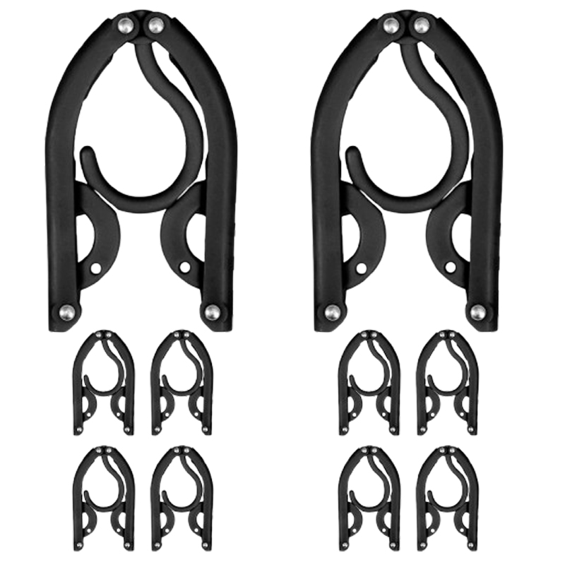 5/10 stücke Tragbare Reise Kleiderbügel Kunststoff Falten Faltbare Kleiderbügel Kleidung Trocknen Rack Reise Zubehör für Koffer Hotel: Licht Gelb