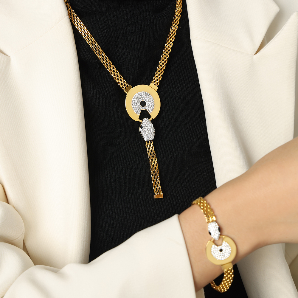 Zware Dikke Lente Ketting Slang Sieraden Set Voor Vrouwen Mode Ketting Fancy Stijl Trendy Accessoires