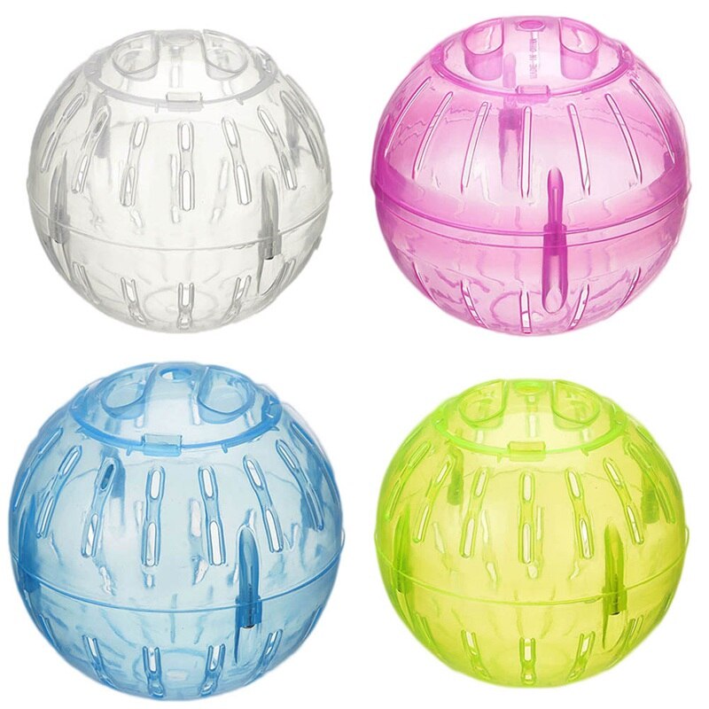 Pet Correndo Bola de Plástico Grounder Jogging Exercício hamster Brinquedo Hamster Pequeno Pet acessórios: E Random Color 1PCS